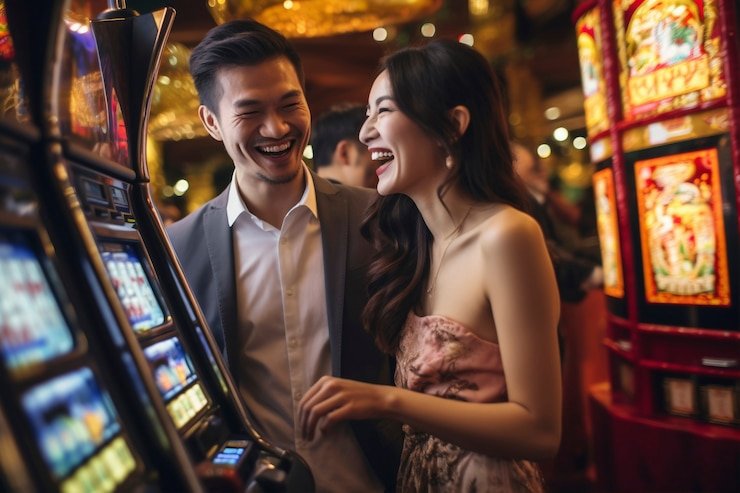 Live baccarat table with dealer and real-time bet placement on idn89 slot